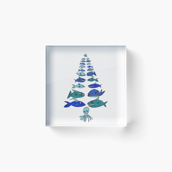 Item preview, Christmas marine tree (blue white background) designed and sold by MentaLee.