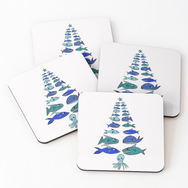 Item preview, Christmas marine tree (blue white background) designed and sold by MentaLee.