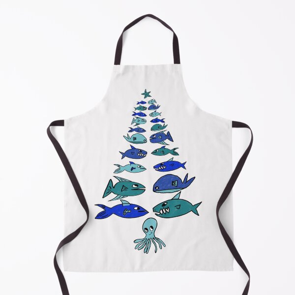 Item preview, Christmas marine tree (blue white background) designed and sold by MentaLee.