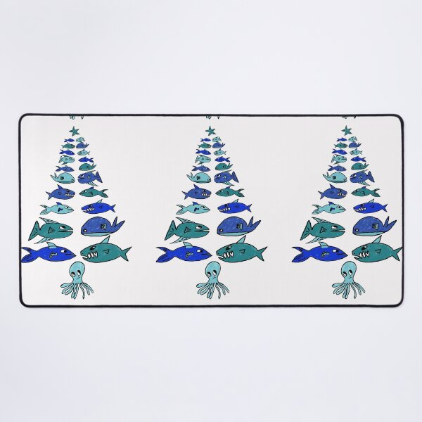 Item preview, Christmas marine tree (blue white background) designed and sold by MentaLee.