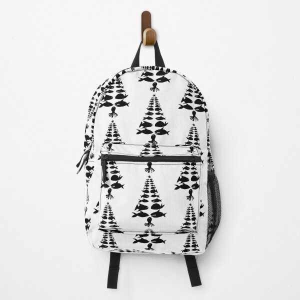 Item preview, Christmas marine tree (black white background) designed and sold by MentaLee.