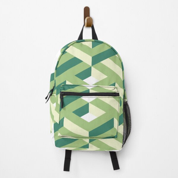 Item preview, Spring Green Abstract 3D Isometric Stripes Minimal Pattern designed and sold by patternsoup.