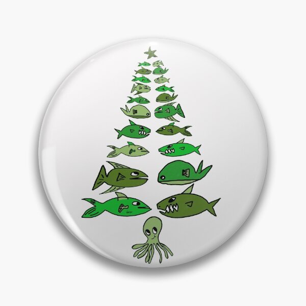 Item preview, Christmas marine tree (green white background) designed and sold by MentaLee.