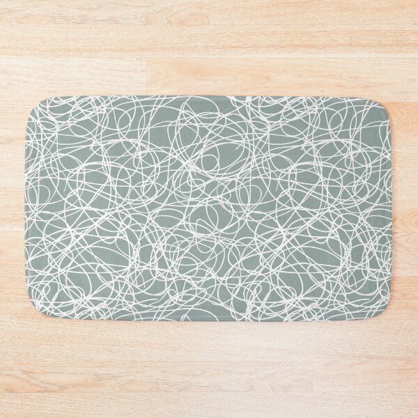 Item preview, Green and White Thick Scribble Mosaic Pattern Pairs Dulux 2022 Popular Colour Fresh Foliage - Color Trends designed and sold by ColorOfTheYears.