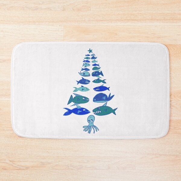 Item preview, Christmas marine tree (blue blue outline white background) designed and sold by MentaLee.