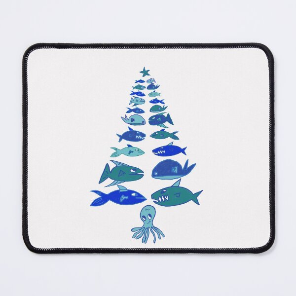 Item preview, Christmas marine tree (blue blue outline white background) designed and sold by MentaLee.