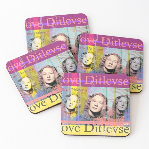 Item preview, Tove Ditlevsen portrait, literature designed and sold by Mauswohn.