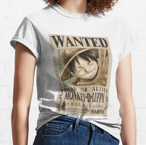 LUFFY WANTED UNISEX TSHIRT - PETROL BLUE - Shasthas