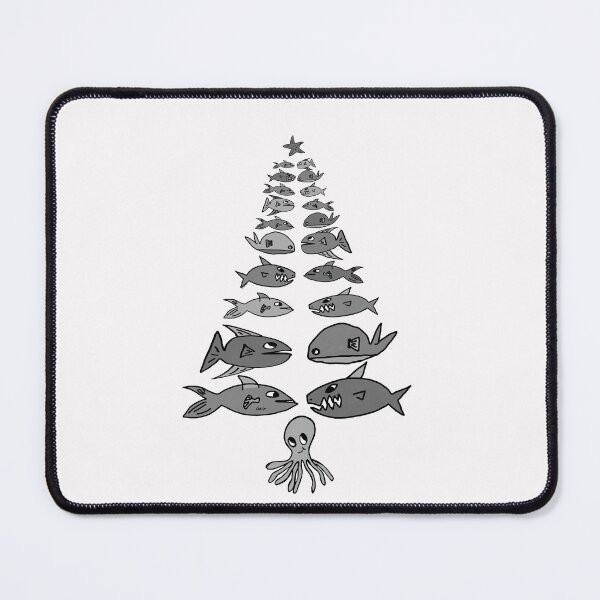 Item preview, Christmas marine tree (gray white background) designed and sold by MentaLee.