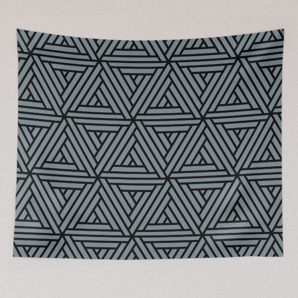 Item preview, Black and Blue Geometric Shape Mosaic Pattern 2 Pairs Dulux 2022 Popular Colour Denim Drift - Color Trends designed and sold by ColorOfTheYears.