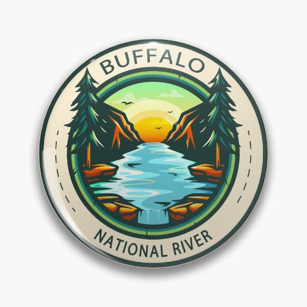 Item preview, Buffalo National River Arkansas Badge designed and sold by KrisSidDesigns.
