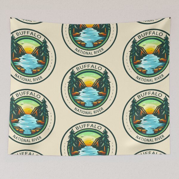 Item preview, Buffalo National River Arkansas Badge designed and sold by KrisSidDesigns.