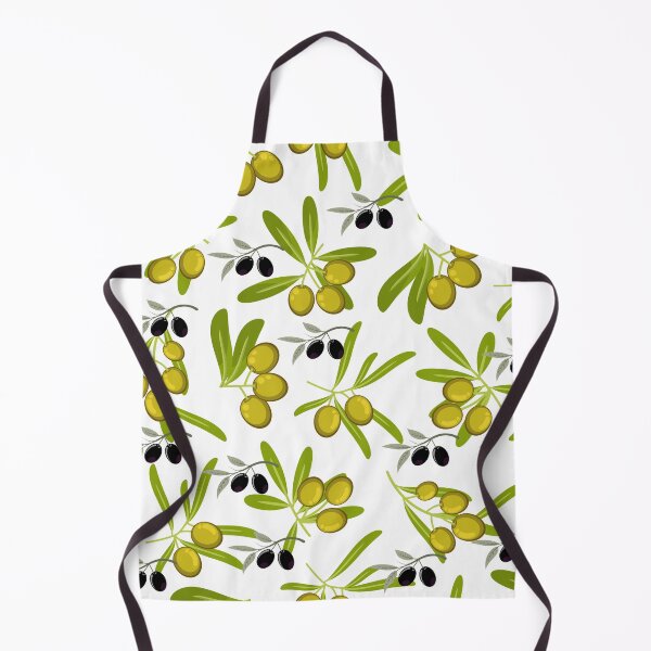 Item preview, Green and Black Olives with Leaves Pattern designed and sold by silviaol.