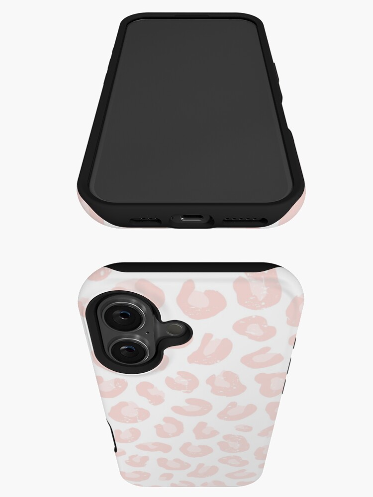 Thumbnail 3 of 4, iPhone Case, Leopard Print - Pink and White designed and sold by daisy-beatrice.