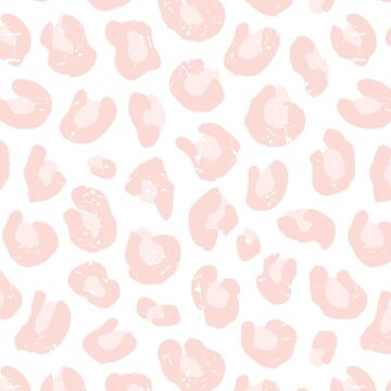Artwork thumbnail, Leopard Print - Pink and White by Daisy Beatrice