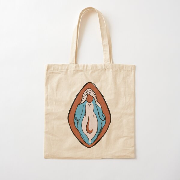 Vulva Mary Feminist Design Cotton Tote Bag