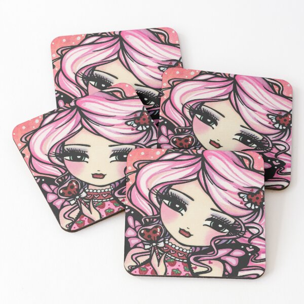 Item preview, Pink Valentines Ladybug Love Fairy Art designed and sold by hannahlynnart.