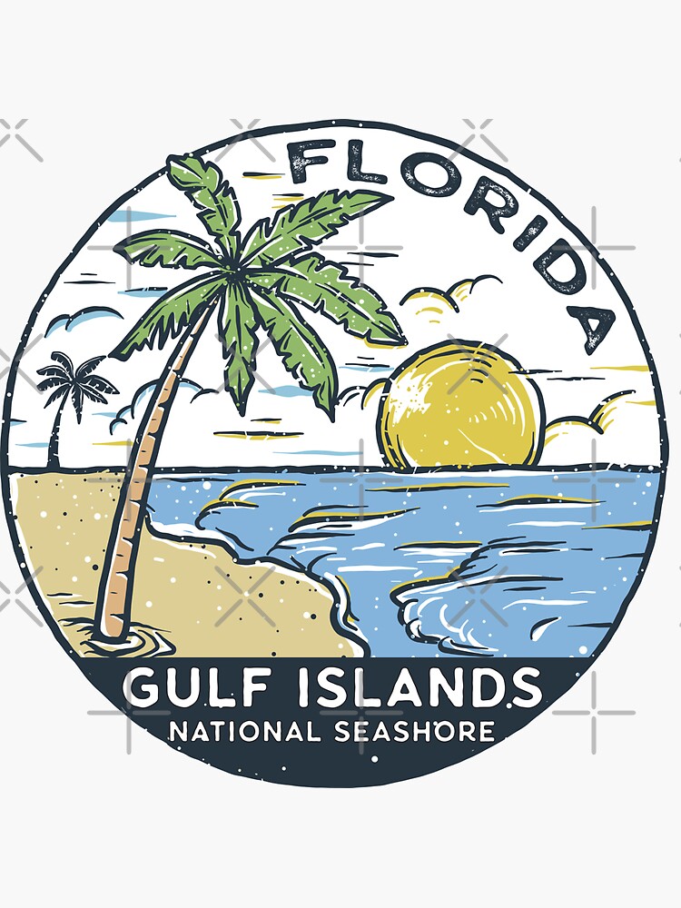 "Gulf Islands National Seashore Florida Vintage" Sticker for Sale by