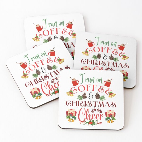 Item preview, I Run on Coffee and Christmas Cheer | Winter Season Cocoa Saying designed and sold by MiaDelelai.