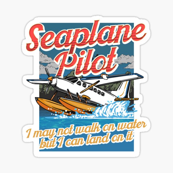 Seaplane Pilot Loves Flying Pilots License Gift Sticker