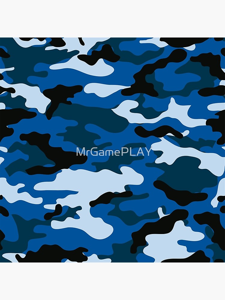 Black Blue Camo | Art Board Print