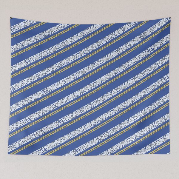 Item preview, Blue Silver Diagonal Stripes designed and sold by Pierre Bernard Jr.