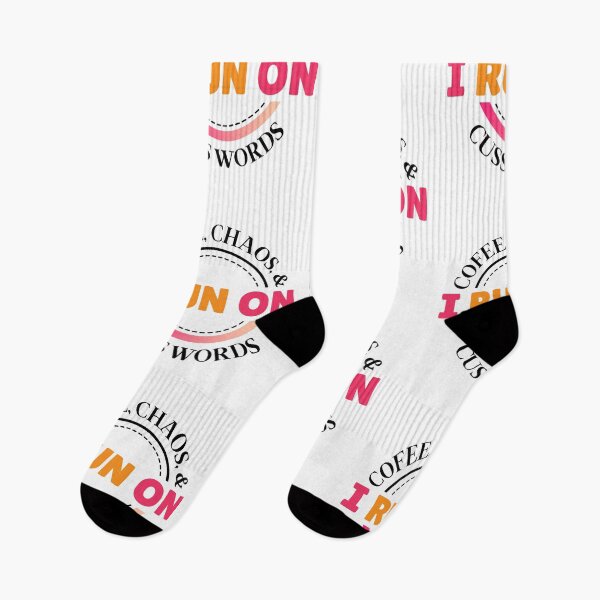 Item preview, I Run on Coffee, Chaos, and Cuss Words | Funny Coffee Quote | Exercise Shirt designed and sold by MiaDelelai.
