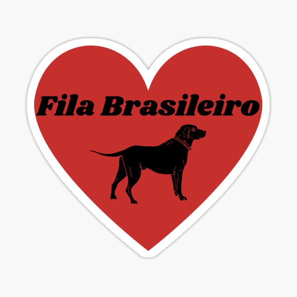 Cute Fila Brasileiro Brazilian Mastiff Dog Paw Prints  Sticker