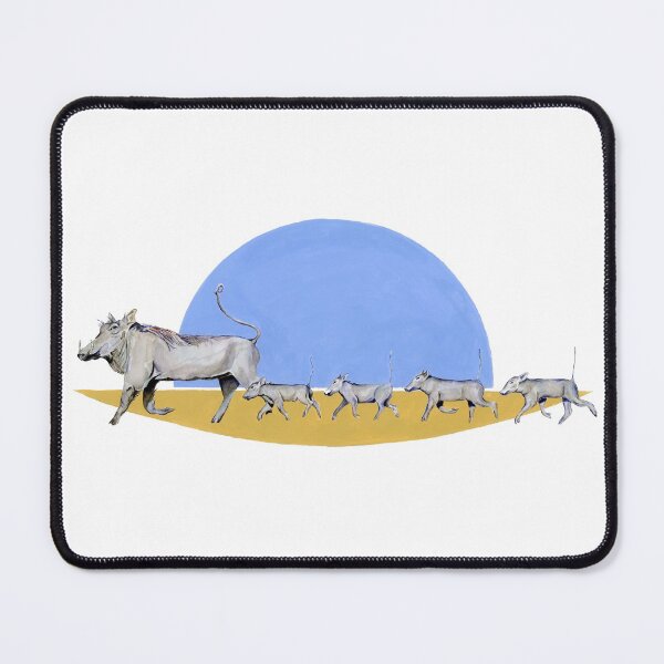 Item preview, Warthog Mother and Babies Watercolor  designed and sold by carleeclarkeart.