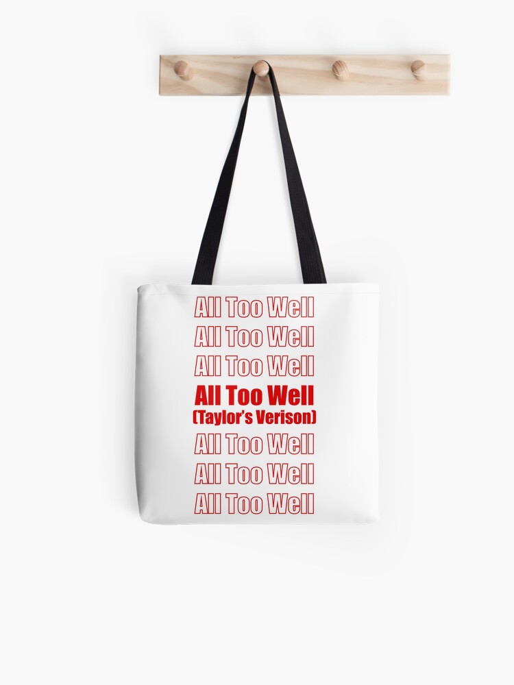 Taylor Swift Tote Bag, Taylor Swift Merch, All Too Well Tote, Taylors  Version