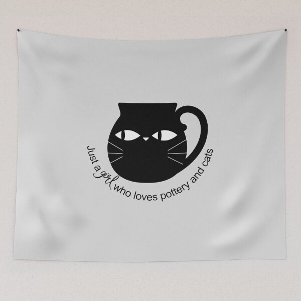 Item preview, Just a girl who loves pottery and cats designed and sold by Teequeque.