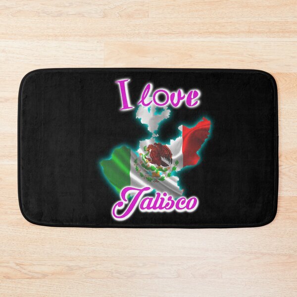 Artikelvorschau, Buntes Design "Ich liebe Jalisco" Satz mit Flagge entworfen und verkauft von Floradigital.