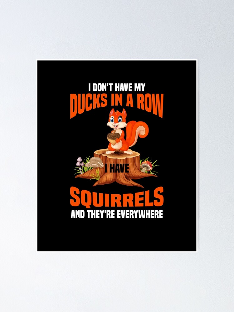 Dont Have Ducks In A Row I Have Squirrels Everywhere Funny Poster For Sale By Justbehero 