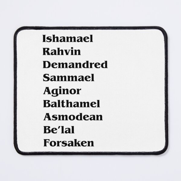 Item preview, Male Forsaken List designed and sold by ContinentalZero.