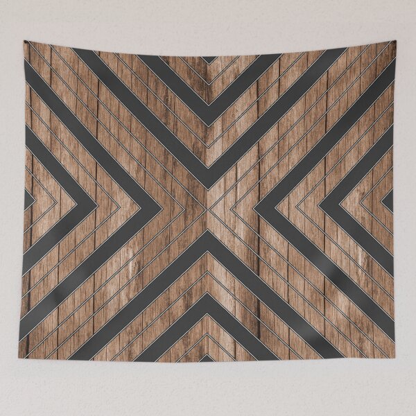 Item preview, Rustic Wood Texture Geometric Tribal Pattern Brown designed and sold by CynthiaGraphics.