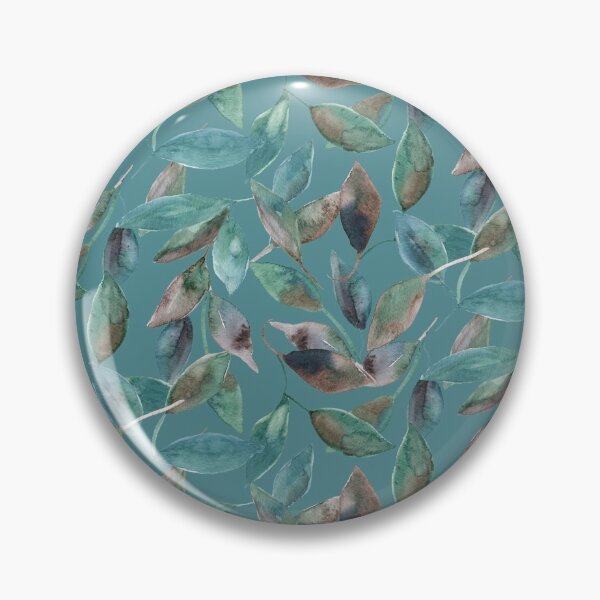Item preview, Colorful Leaves on Blue Green Background designed and sold by Kim Lewellyan.