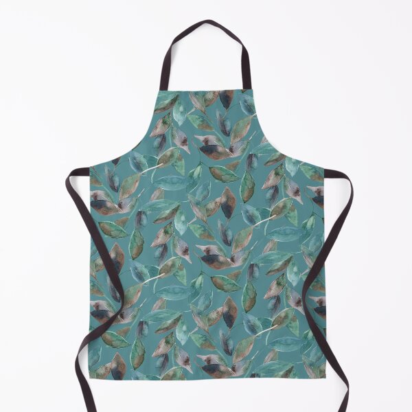 Item preview, Colorful Leaves on Blue Green Background designed and sold by Kim Lewellyan.