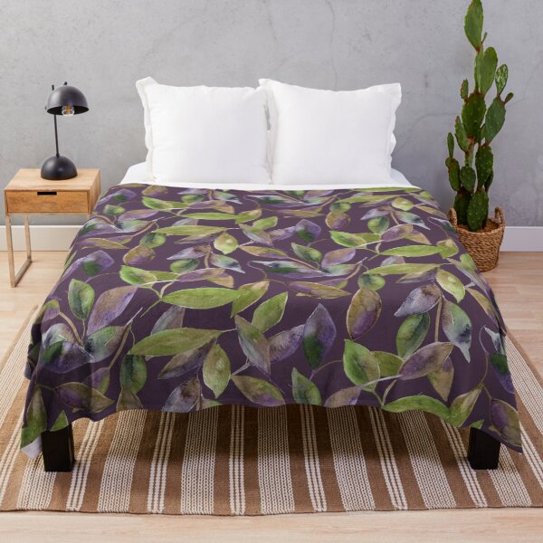 Item preview, Green and Purple Colorful Leaves designed and sold by Kim Lewellyan.