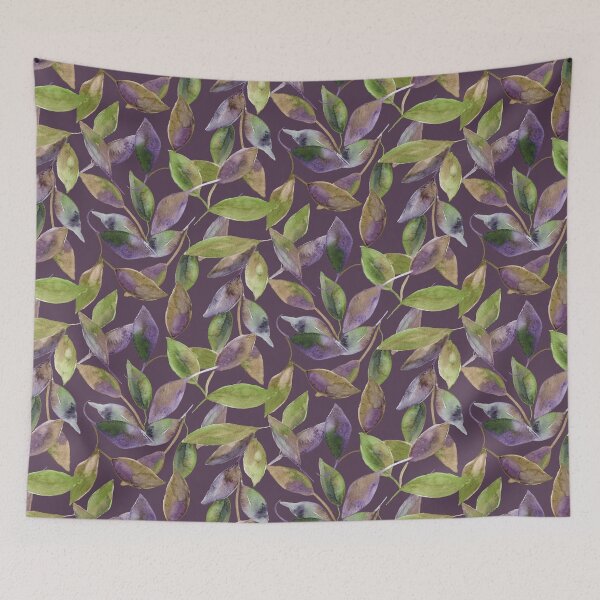 Item preview, Green and Purple Colorful Leaves  designed and sold by Kim Lewellyan.