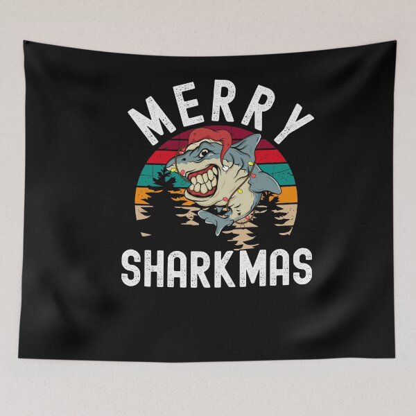 Item preview, Merry Sharkmas Funny Shark Xmas Fish designed and sold by Club7Studios.