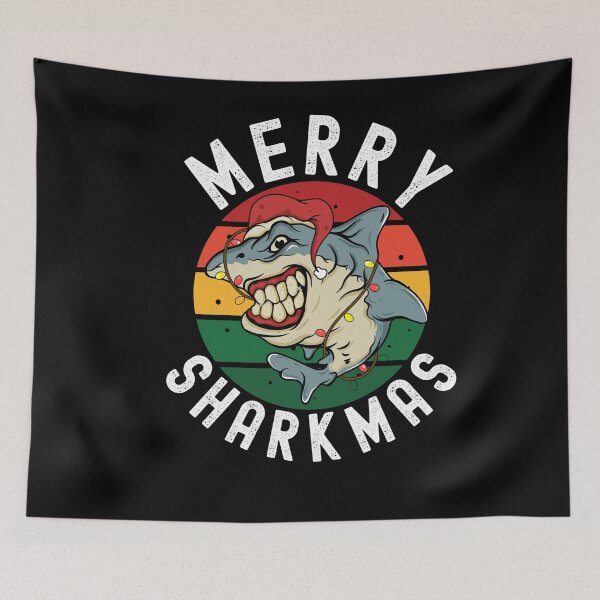 Item preview, Merry Sharkmas Funny Shark Xmas Fish designed and sold by Club7Studios.