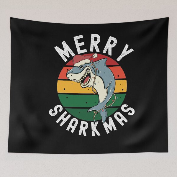 Item preview, Merry Sharkmas Funny Shark Xmas Fish designed and sold by Club7Studios.