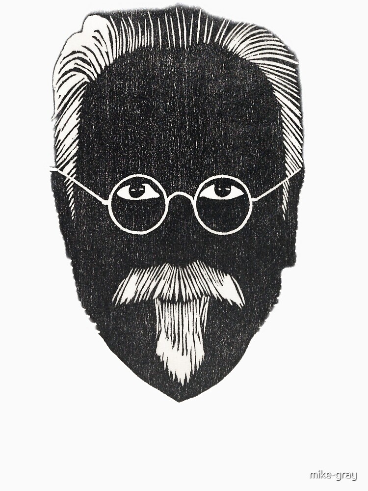 Vintage Illustration of Man with the Round Glasses and Goatee by mike-gray