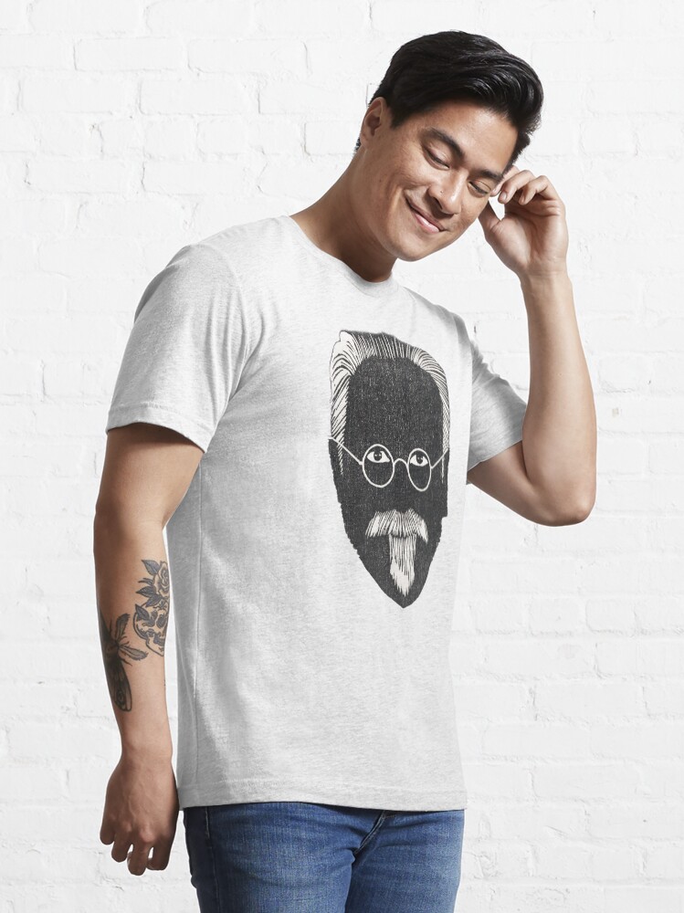 Alternate view of Vintage Illustration of Man with the Round Glasses and Goatee Essential T-Shirt