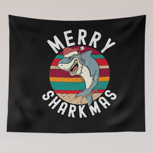 Item preview, Merry Sharkmas Funny Shark Xmas Fish designed and sold by Club7Studios.