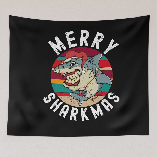 Item preview, Merry Sharkmas Funny Shark Xmas Fish designed and sold by Club7Studios.