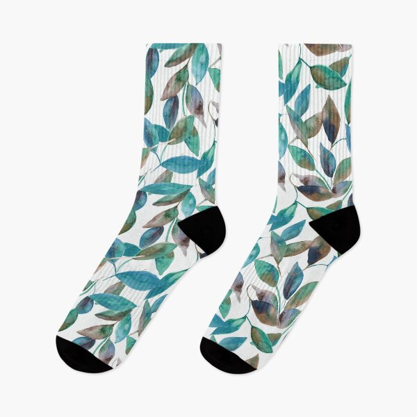 Item preview, Colorful Teal Leaves designed and sold by Kim Lewellyan.