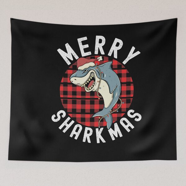 Item preview, Merry Sharkmas Funny Shark Xmas Fish designed and sold by Club7Studios.