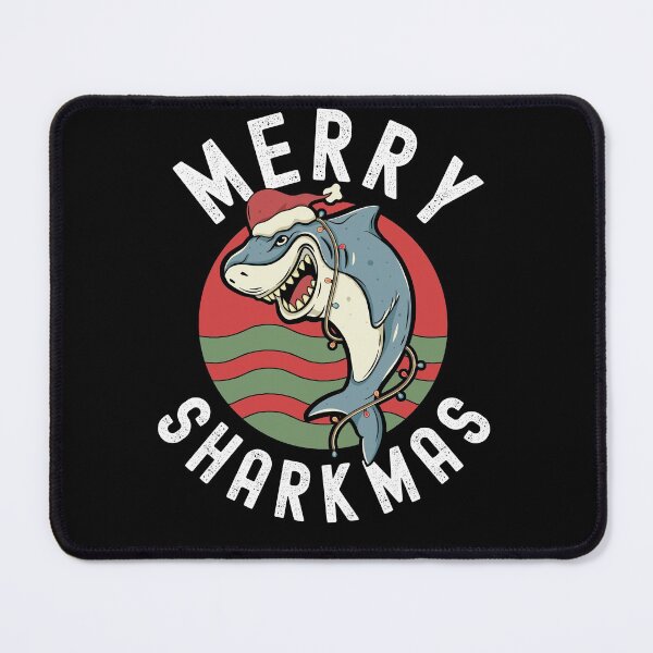 Item preview, Merry Sharkmas Funny Shark Xmas Fish designed and sold by Club7Studios.