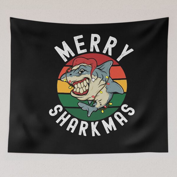 Item preview, Merry Sharkmas Funny Shark Xmas Fish designed and sold by Club7Studios.